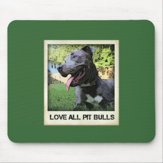 Love All Pit Bulls Mouse Mat