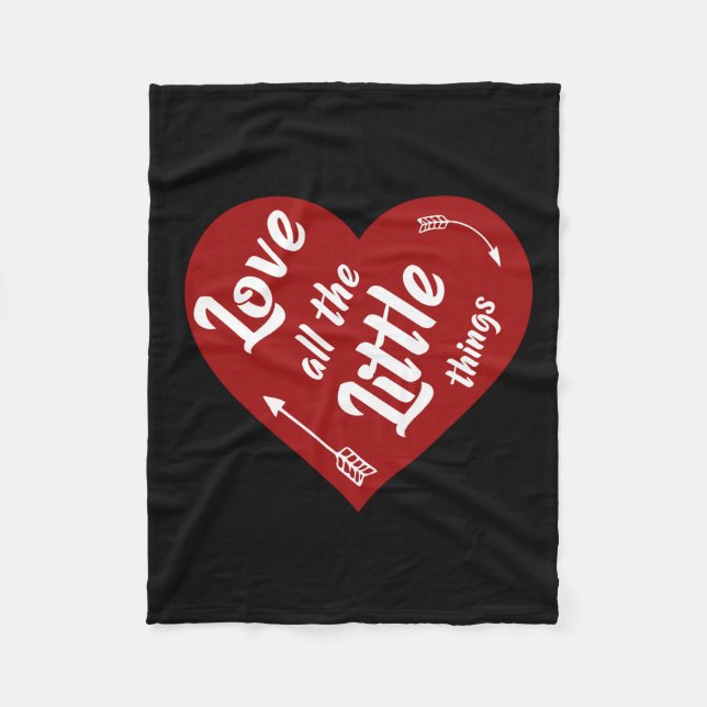 love all the little things design fleece blanket (Front)