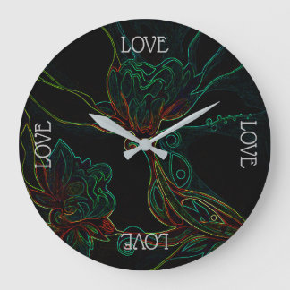 Love all the time large clock