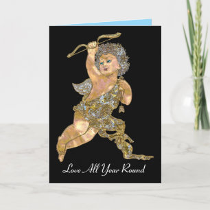 Love All Year Round Cherub Christmas Holiday Card