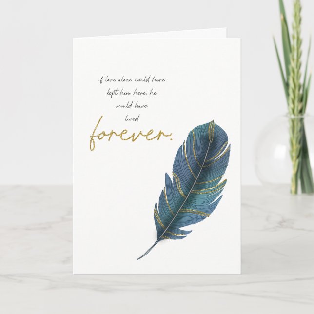 Love Alone Sympathy Loss For Him Card (Front)