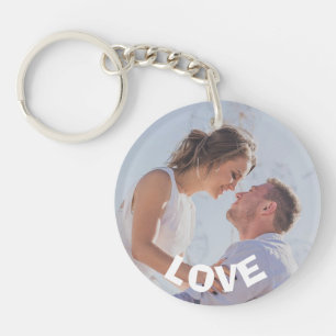 Love Always & Forever Personalised Photo Keychain