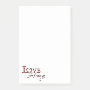 Love Always Red Tulip Heart Wreath Post-it Notes