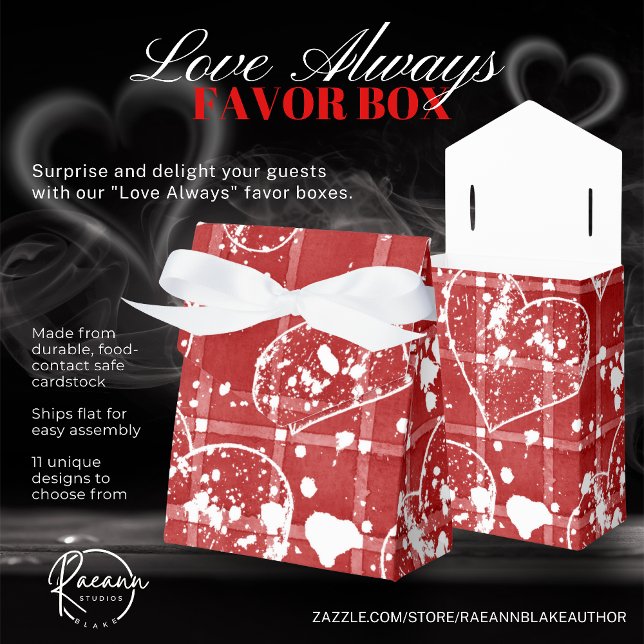 Love Always Red & White Heart Design Favour Box (Creator Uploaded)