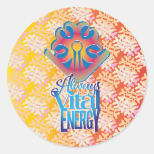 LOVE ALWAYS VITAL ENERGY BY MASANSER CLASSIC ROUND STICKER