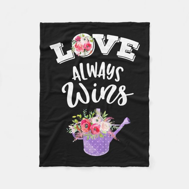 Love Always Win Fleece Blanket (Front)