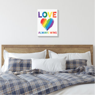 Love Always Win LGBT Canvas Print
