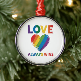 Love Always Win LGBT Metal Tree Decoration