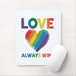 Love Always Win LGBT Mouse Mat
