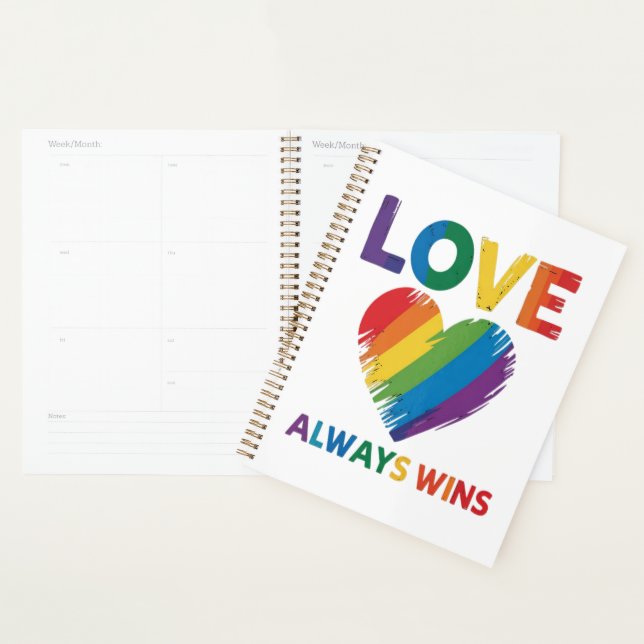 Love Always Win LGBT Planner (Display)