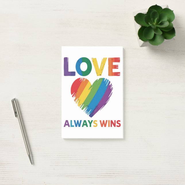 Love Always Win LGBT Post-it Notes (Office)