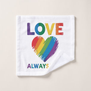Love Always Win LGBT Wash Cloth