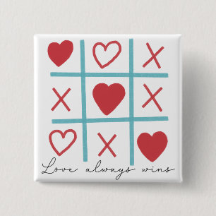 Love Always Wins 15 Cm Square Badge