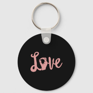 Love Always Wins ASL Teacher Deaf Awareness Key Ring