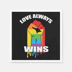 Love Always Wins Gay LGBT Napkin