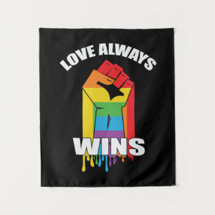 Love Always Wins Gay LGBT Tapestry