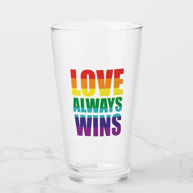 Love Always Wins Glass (Front)