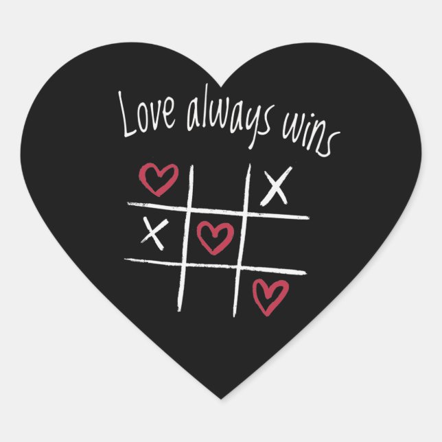 Love always wins heart sticker (Front)