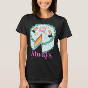 Love Always Wins Lgbt Pride Rainbow With Flag Colo T-Shirt