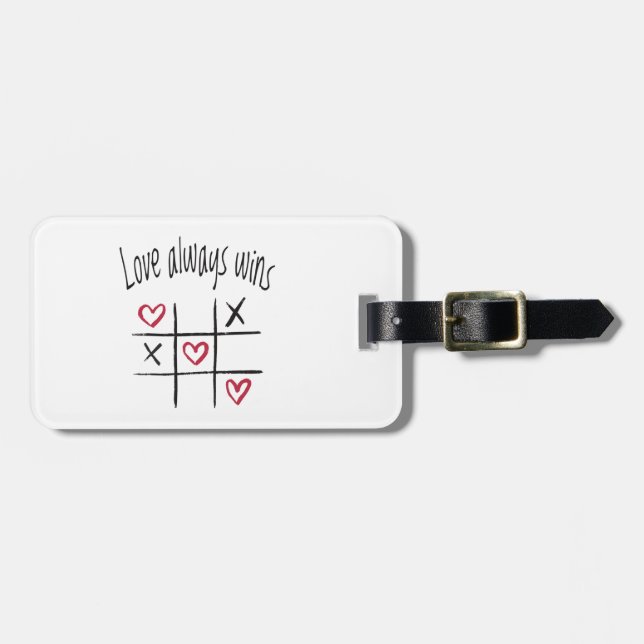 Love always wins luggage tag (Front Horizontal)