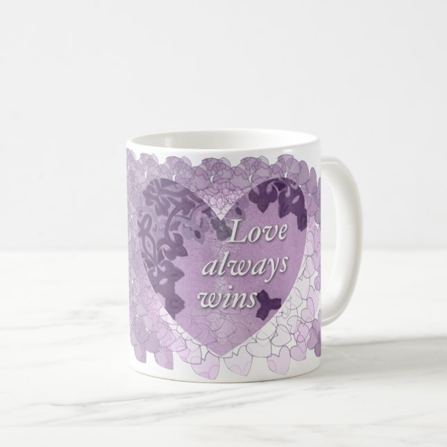 "Love always wins" mug (Front Right)