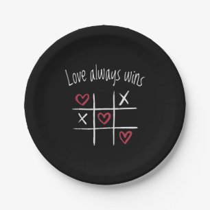 Love always wins paper plate