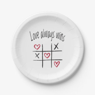Love always wins paper plate