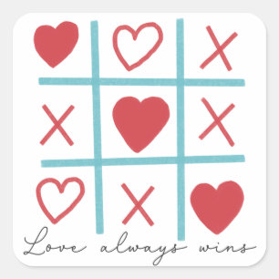 Love Always Wins Square Sticker