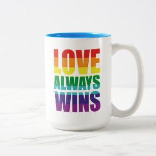Love Always Wins Two-Tone Coffee Mug