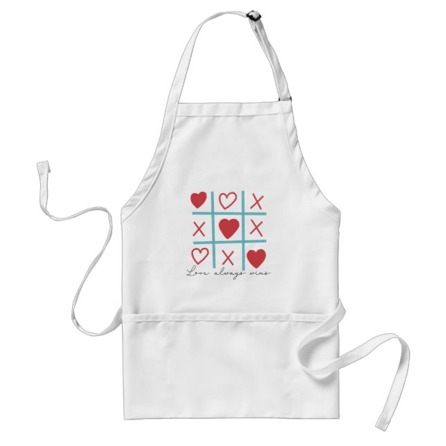 Love Always Wins Valentine Day Standard Apron (Front)