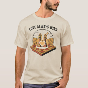 Love Always Wins: Vintage Chess King and Queen T-Shirt