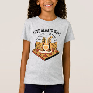 Love Always Wins: Vintage Chess King and Queen T-Shirt