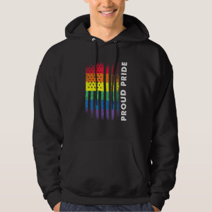 Love America Flag Rainbow Proud Gay Lgbtq Lgbt Pri Hoodie