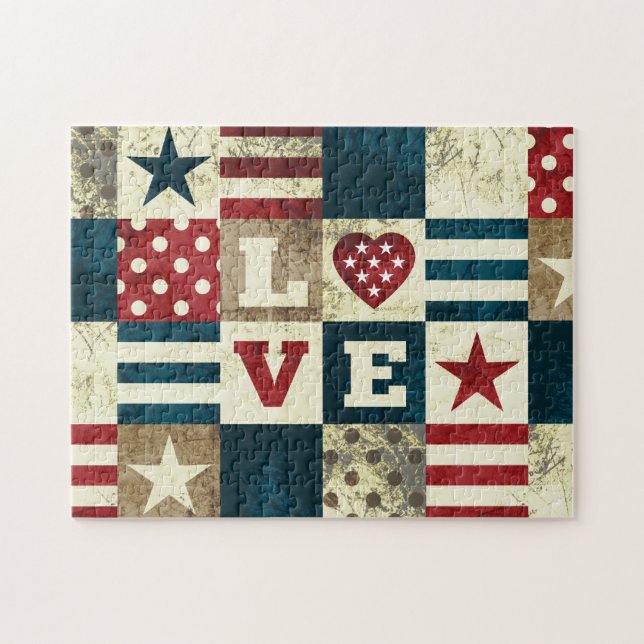 Love America Patriotic Jigsaw Puzzle (Horizontal)