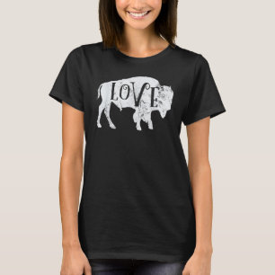 Love American Bison Buffalo Wildlife Outdoor T-Shirt