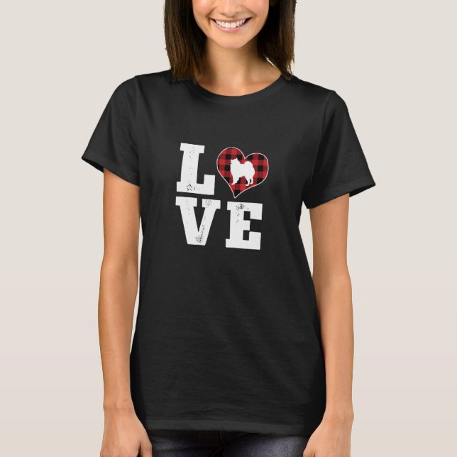 Love American Eskimo Dog Lover Gifts Cute Dog Vale T-Shirt (Front)
