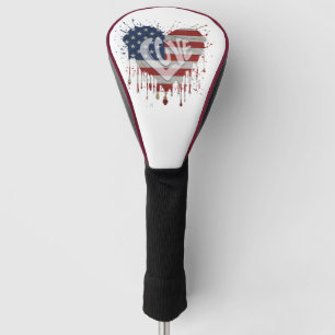 Love American Flag Golf Head Cover