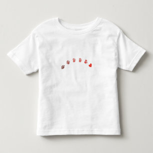 Love American Football - Gridiron Fans Heart Toddler T-Shirt