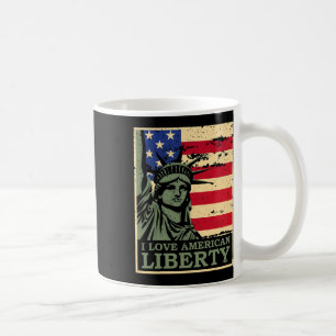 Love American Liberty 4th Of July Independence Day Coffee Mug
