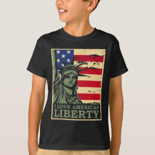 Love American Liberty 4th Of July Independence Day T-Shirt
