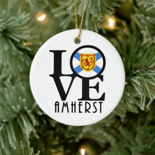 LOVE Amherst NS Ceramic Tree Decoration