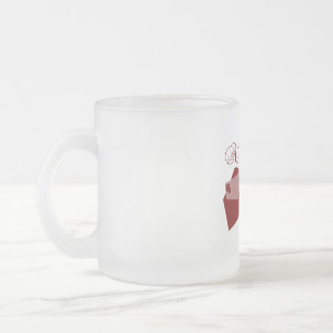 Love Amor Valentine Design Frosted Glass Coffee Mug