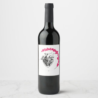 "Love, Anatomical Heart" Wine Label