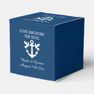 Love anchors the sould cute wedding slogan favour box