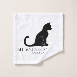 Love and A Cat Wash Cloth