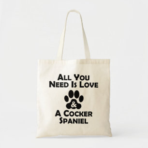 Love And A Cocker Spaniel Tote Bag