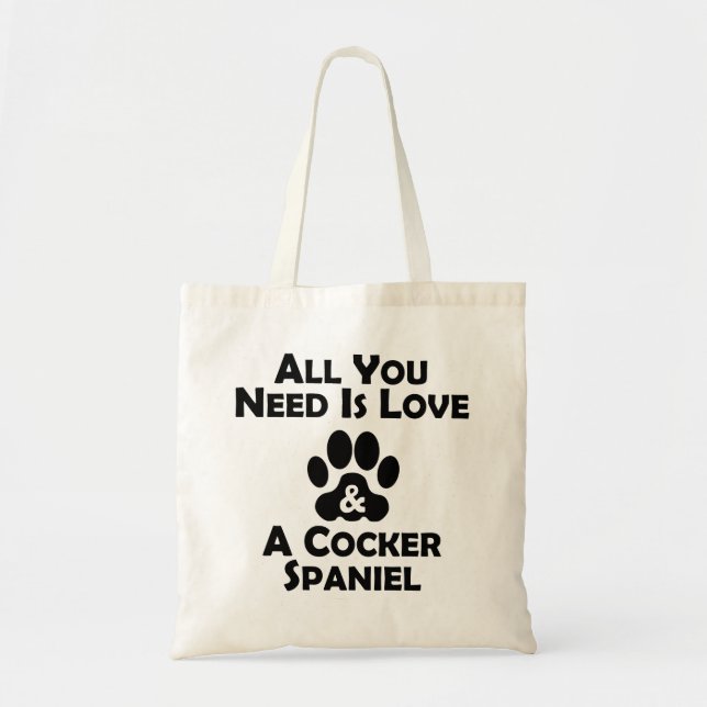 Love And A Cocker Spaniel Tote Bag (Front)