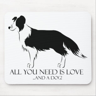 Love And A Dog Mouse Mat