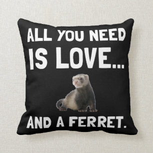 Love And A Ferret Cushion