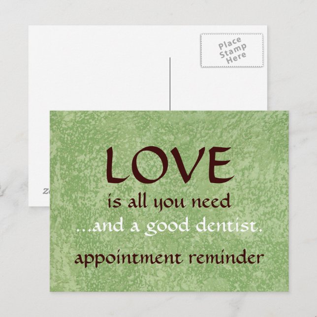 Love And A Good Dentist Postcard (Front/Back)